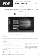 Solución Windows 10 - No Se Ve Mi Equipo en La Red Local