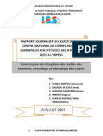 Rapport Du 15 Juillet 2023