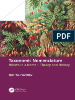 Taxonomic Nomenclature - What's in A Name - Theory and History