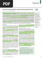 Direct Oral Anticoagulants Evidence and Unresolved Issues 2020