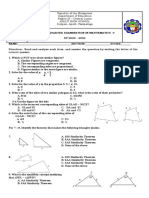 Fourth PERIODIC TEST Math 9 - 2022 2023