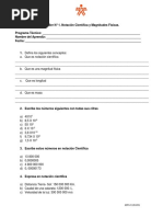 Taller #1 Notación Cientifica