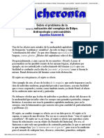 Sobre El Problema de La Universalización Del Complejo de Edipo. Antropología y Psicoanálisis - Agustina Saubidet B. - Acheronta 30 (Abril 2018)