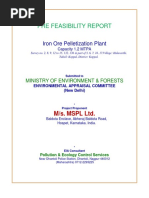 Pre Feasibility Report: Iron Ore Pelletization Plant