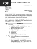 Carta de Requerimientos de Informacion - Cementos Pascasmayo