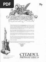 1984 - Arcane Listings Catalogue - Text