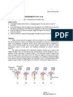 Experiment No: 9 (A) : AIM OF THE EXPERIMENT: Demonstration of Faraday's Law Objectives