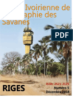 Revue Ivoirienne de Geégraphie Des Savanes