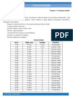 Comunicado - Parque Aquático - Alterado