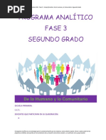 ? MT 2. Programa Analítico. de Lo Humano y Lo Comunitario. 2do. Grado