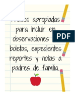 Frases de Evaluación Primaria