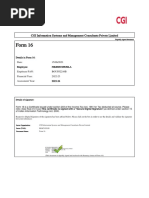 Form 16: CGI Information Systems and Management Consultants Private Limited