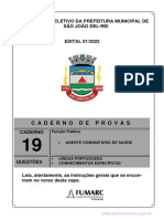 Prova Agente Comunitário de Saúde - Pref. São João Del Rei MG