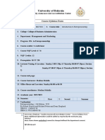 Course Outline ENTR401 - Second Sem 2022 - 2023