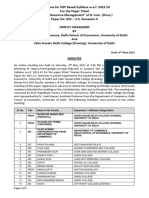 BCH MINUTES MEETING FOR NEP Based Syllabus GUIDELINES FOR B. COM. (HONS.) SEM II PAPER NO BC 2.3 HUMAN RESOURCE MANAGEMENT