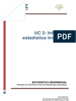 Clase Nro. 24 Estadística 501 Prueba de Hipotesis Dos Muestras Pequeñas