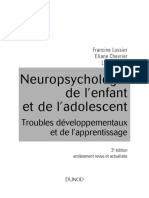 Neuropsychologie de L'enfant Et de L'adolescent (Francine Lussier, Eliane Chevrier, Line Gascon) @le Chat