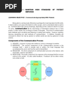 Maintain High Standard of Patient Services 1