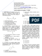 Av Semamanl de Química 3 Seérie 2023 Tipo 01