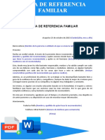 Carta de Referencia Familiar