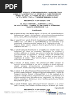 Resolucion No. 107 DIR 2021 ANT Procedimientos Administrativos Rutas y Frecuencias