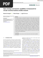 Bus Strat Env - 2023 - de Angelis - Open Strategy and Dynamic Capabilities A Framework For Circular Economy Business