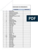 Inventario de Herramienta