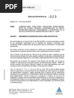 CIRCULAR DISPOSITIVA No. 023 DE 03-05-2023 LINEAMIENTOS DE EXPEDICION DE CIRCULARES