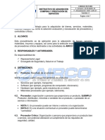 ISST-003 Instrutivo para Adquisición, Compras y Requsitos para Prestaciòn de Servicios