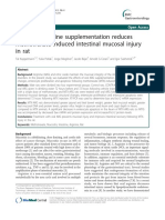 Dietary L-Arginine Supplementation Reduces Methotrexate Induced Intestinal Mucosal Injury in Rat