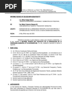 Informe Tecnico de Ordenanza Municipal - Fraccionamiento