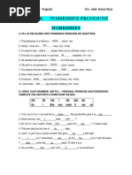 Tarea Possessive Pronouns