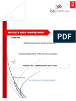 Actividad de Aprendizaje 2 - Ubicación de Una Empresa