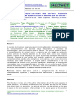 Redvet Características Comportamentais Dos Bovinos. Aspectos Básicos Aprendizagem e Fatores Que Efetam