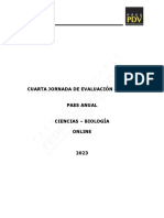 Ensayo 4ta. J.E.G. PAES Anual-Biología 2023