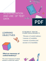 Analysis Interpretation and Use of Test Data