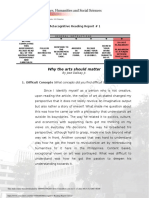 Metacognitive Reading Report 1