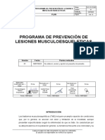 Programa de Prevencion de Lesiones Musculoesqueleticas