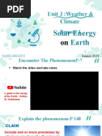 Unit 3-Lesson 1-Solar Energy On Earth - Grade 6