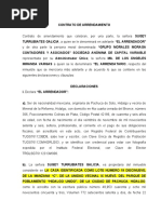 Contrato de Arrendamiento Moraga