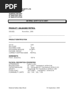 MSDS NP Unleaded Petrol