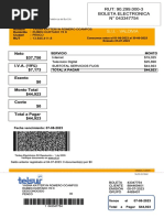 Neto $37,750 I.V.A. (19%) $7,173 Exento $0 Monto Total $44,923 Cuota $0 Total A Pagar $44,923