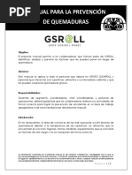 Manual para La Prevención de Quemaduras