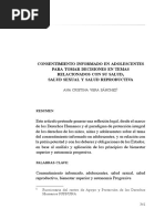 Consentimiento Informado en Adolescentes para Tomar Decisiones en Temas Relacionados Con Su Salud Salud Sexual y Salud Reproductiva