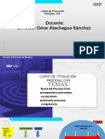 1° Semana D° PROCESAL CIVIL, Titulación TSP, Pptos. Procesales, CELER OMAR ATACHAGUA