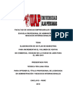 Tesis Elaboración Plan Marketing Incrementar Volumen de Ventas Comercial Vásquez Jaén