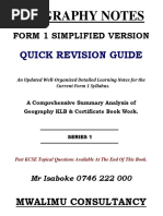 Form 1 Geography Simplified Notes