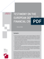 Testimony On The European Debt and Financial Crisis: Policy