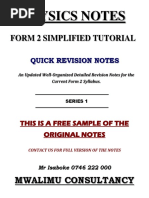 f2 Physics Simplified Notes SP