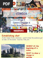 Comics: Stage 3 Camera Language & Comic Book Conventions